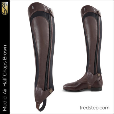 Demi-chaps Tredstep Ireland Original, Daim Noir, Taille C15/H17, Très Bon état