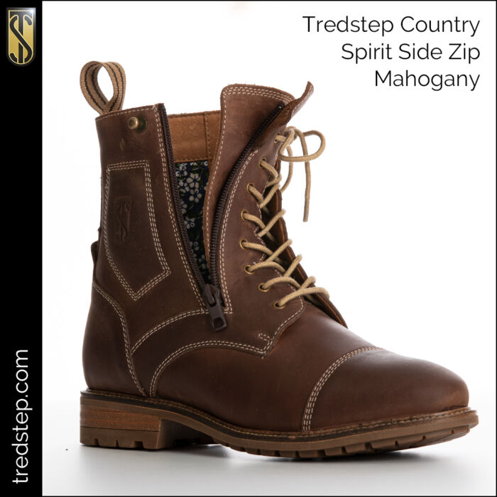 Spirit Side Zip Country Boots Mahogany - Tredstep Ireland | America ...