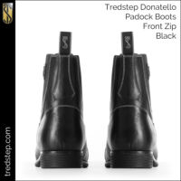 Donatello Paddock Boots Front Zip Black - Tredstep USA & Canada