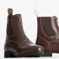 Donatello Paddock Boots Front Zip Brown - Tredstep UK & Europe